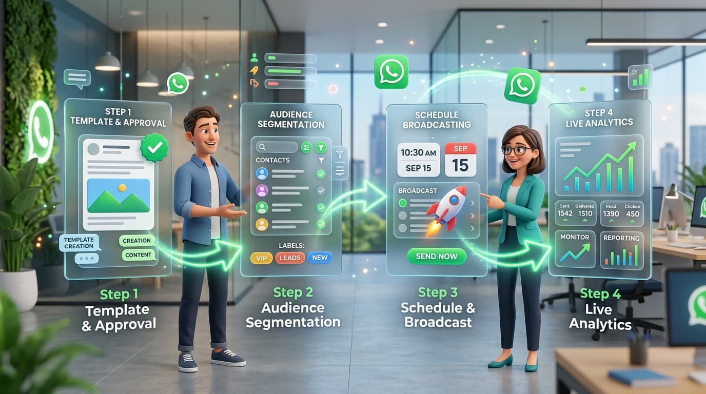 How to Launch a WhatsApp Bulk Campaign in 4 Steps