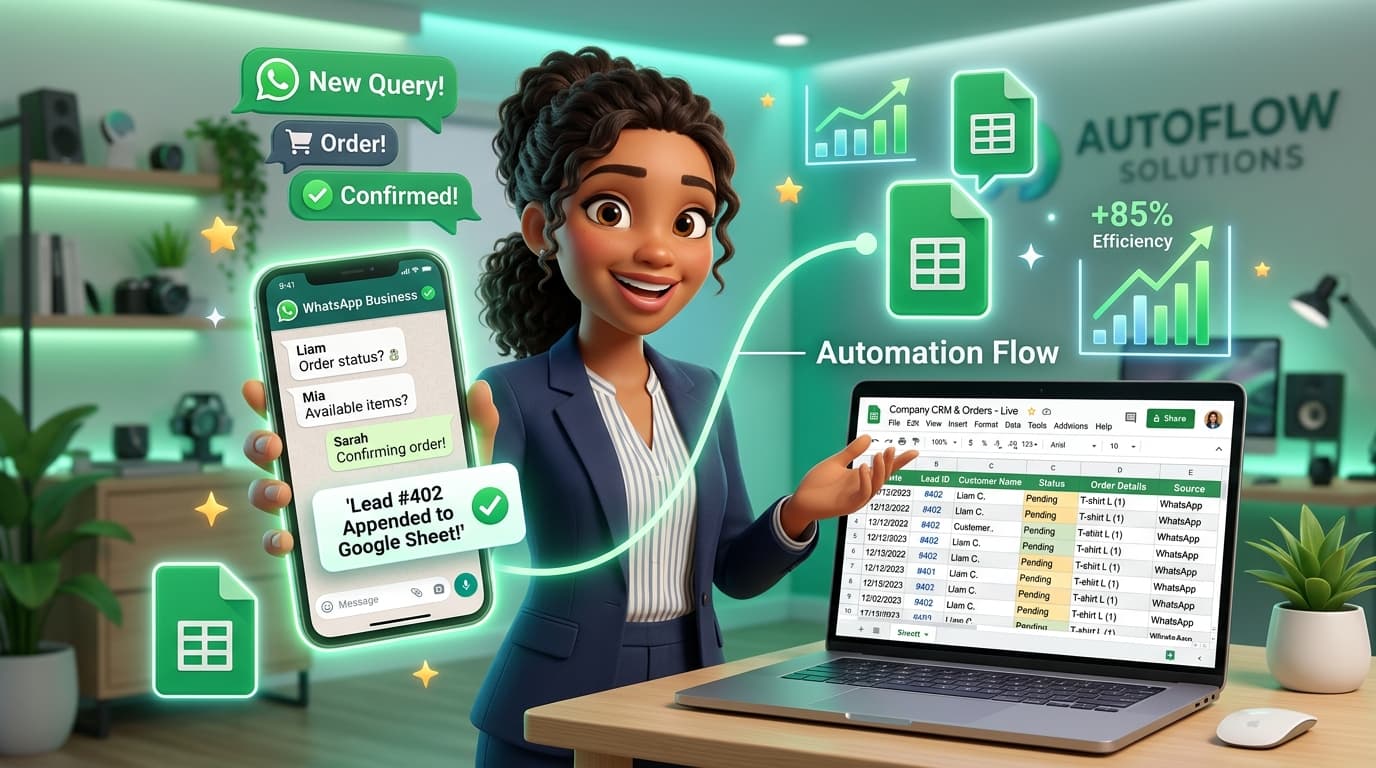 Google Sheets WhatsApp Automation Dashboard with Live Lead Appending, 2-Way Lookup, and Row Status Updates